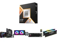 AMD Ryzen 7 9850X3D CPU, Gigabyte X870E Aorus Pro, MSI Mag Coreliquid A13 240, Samsung 9100 Pro 2TB, Corsair Vengeance 32GB DDR5