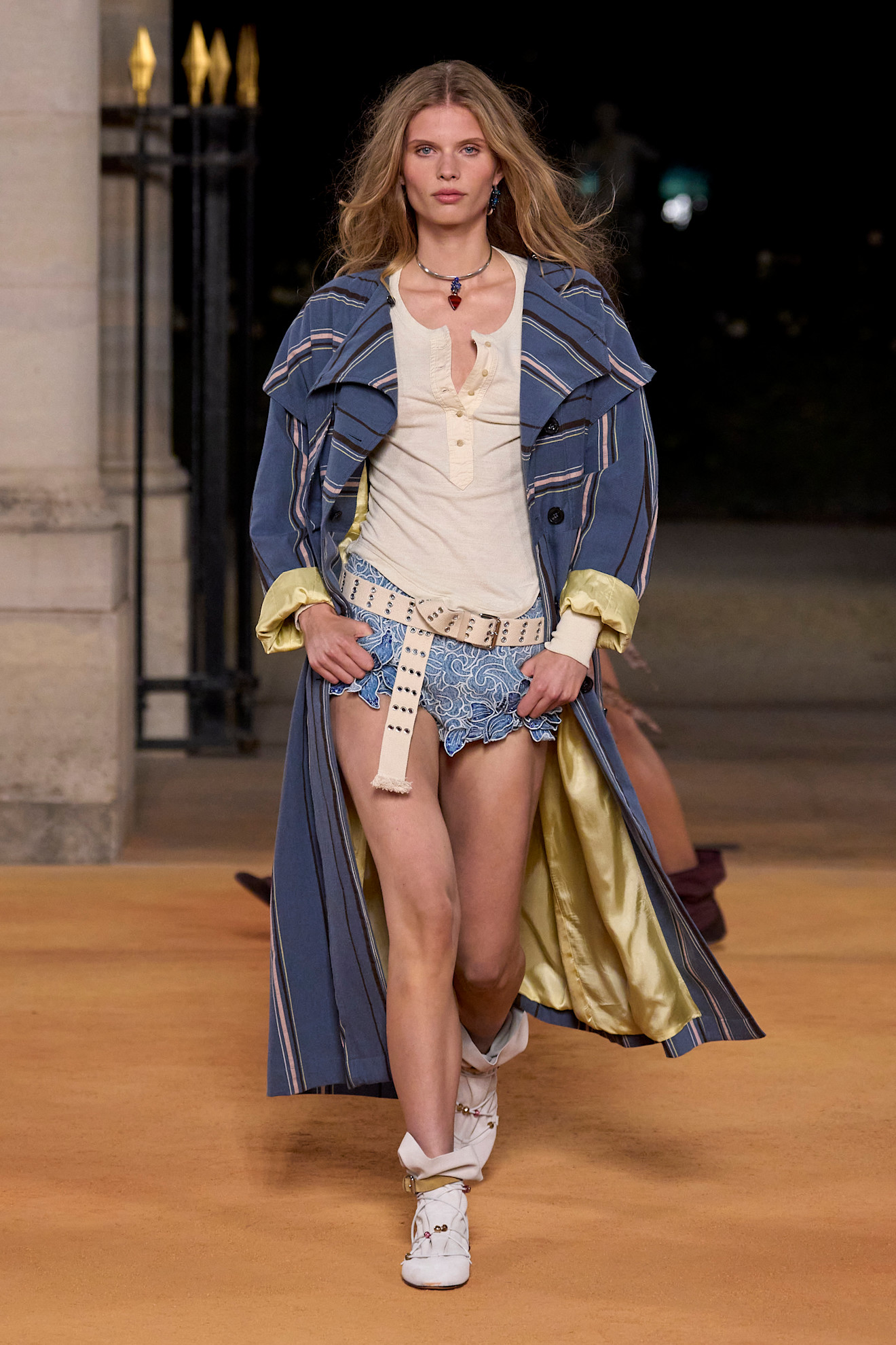 Isabel Marant runway denim cut off shorts