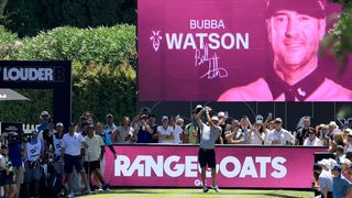 Bubba Watson takes a shot during LIV Golf Andalucia