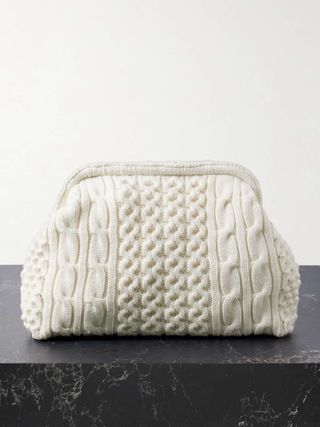 Agon Cable-Knit Cashmere Clutch