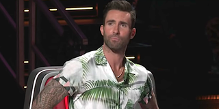 Adam Levine tries to look cool in a Hawaiian shirt on The Voice