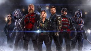 Concept artwork of the MCU's Thunderbolts lineup