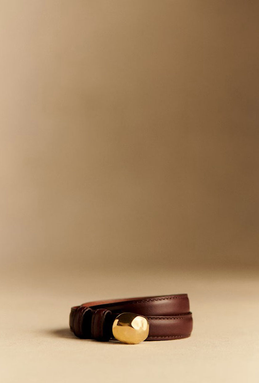 Lisa Belt - Glossy Chocolate - Bovine Leather - S&amp;eacute;zane