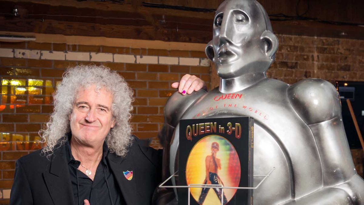 Brian May with a Cyberman