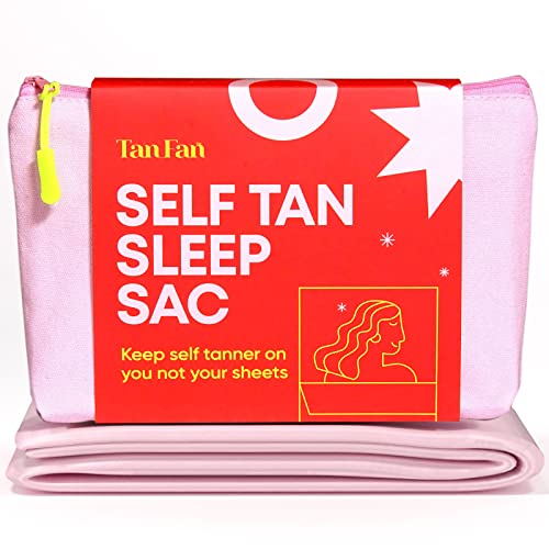 Tan Fan Self Tan Sleep Sack - Stop Fake Tanner Staining Sheets Overnight - Protect Your Glow for Spray Tan, Sunless Tanner, Mousse or Lotion - 100% Silky Lightweight Cooling Sleep Sac &amp;ndash; No Stickiness