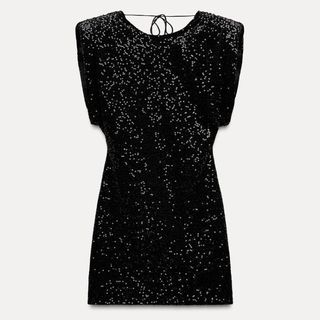 Black sparkly mini dress from Zara