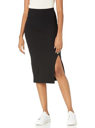 The Drop, Veronique High Waist Slit Skirt