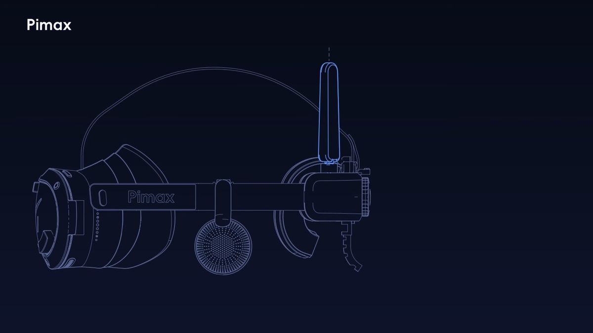 The antennas on the The The Pimax Crystal Pro