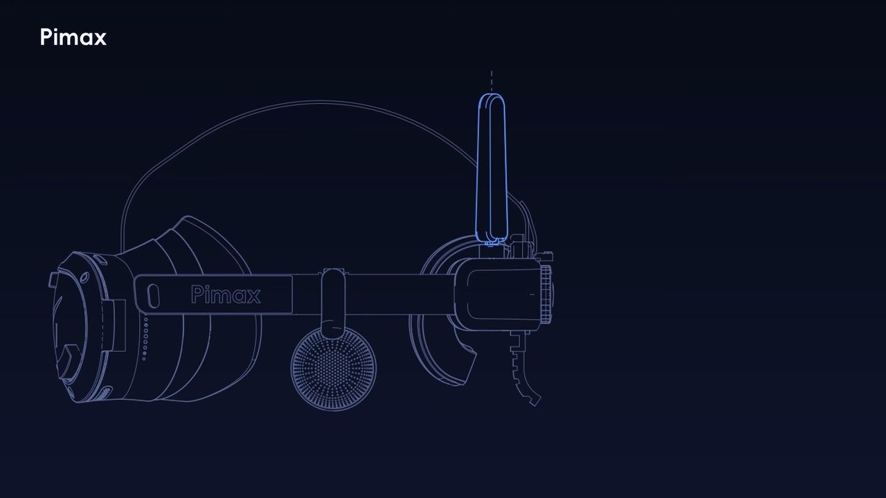 The antennas on the The The Pimax Crystal Pro