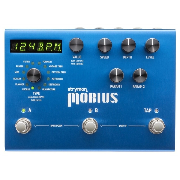 A Strymon Mobius modulation pedal