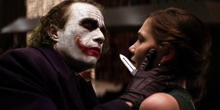 Heath Ledger and Maggie Gyllenhaal in The Dark Knight