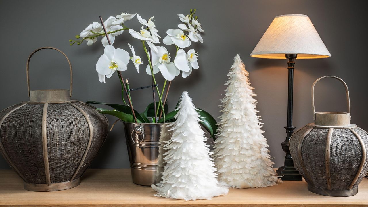 White Scandi Christmas, white orchid
