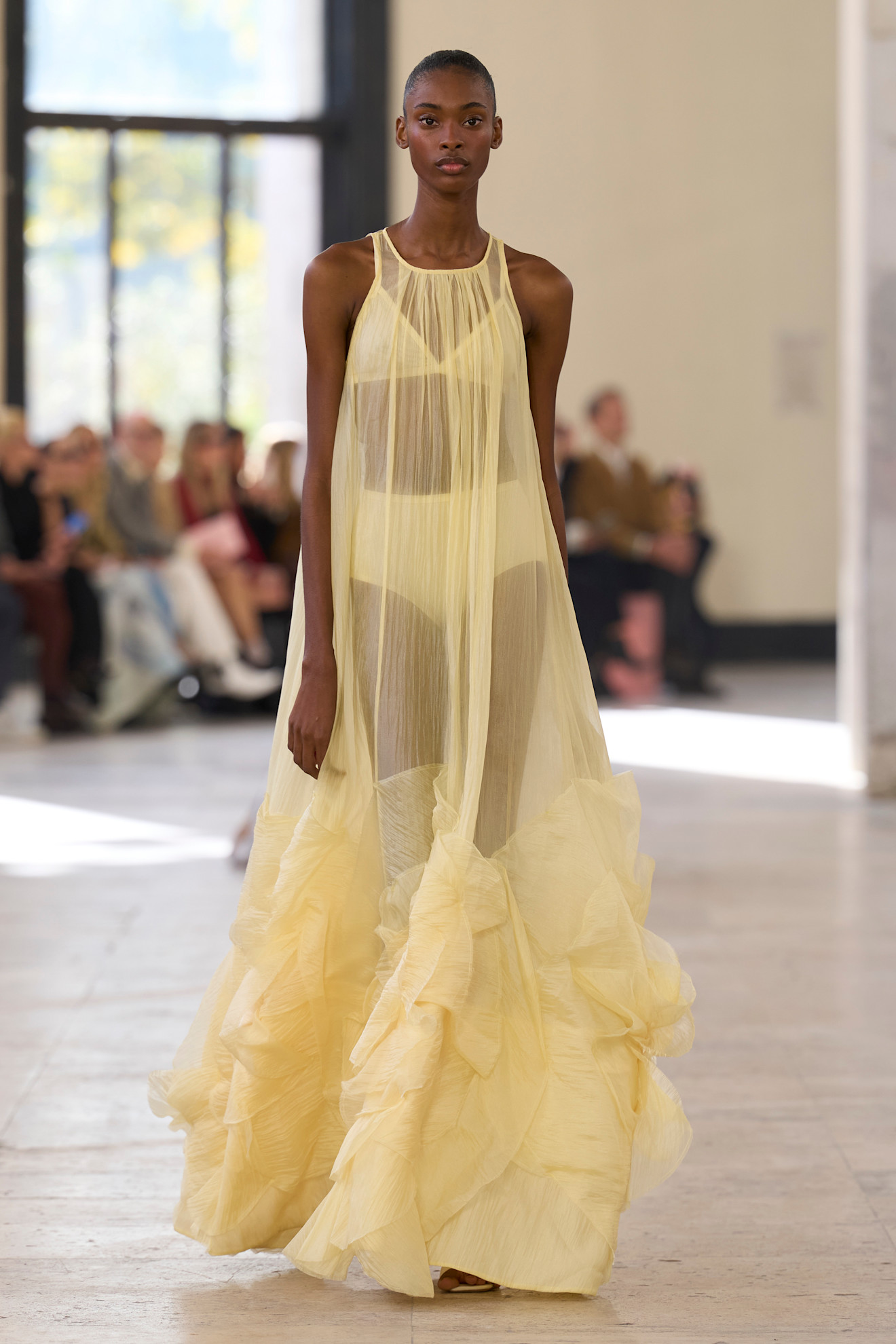 A model wore Jennifer Lopez's naked dress on the Aje Spring 2026 runway