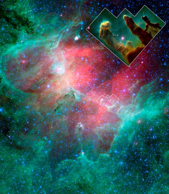 Pillars of Creation Toppled By Stellar Blast