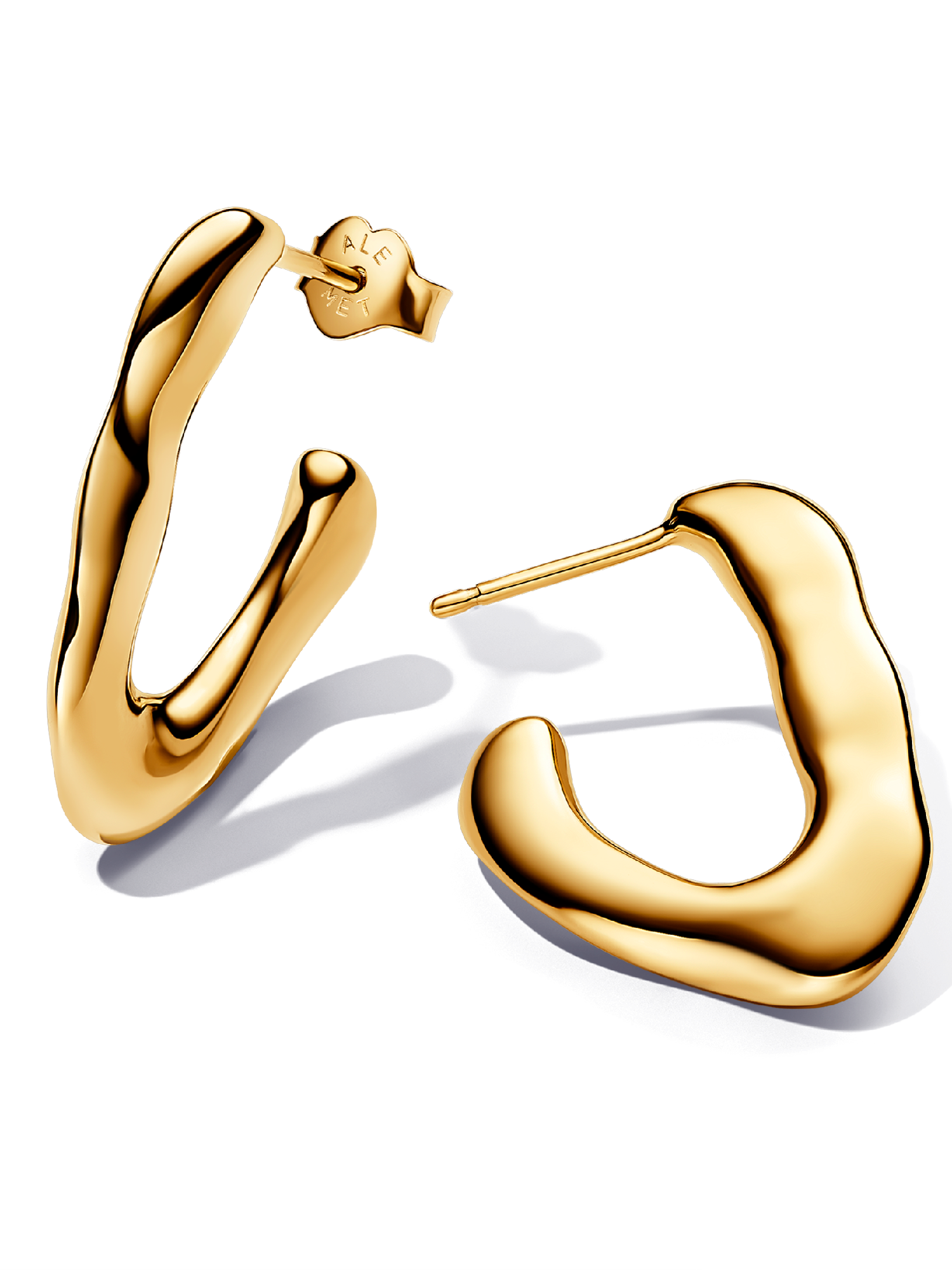 Organically V-Shaped Open Hoop Earrings