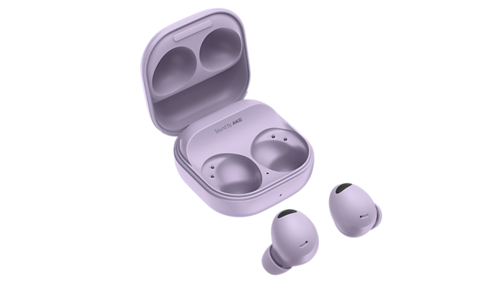 Samsung Galaxy Buds 2 Pro in bora purple on white background