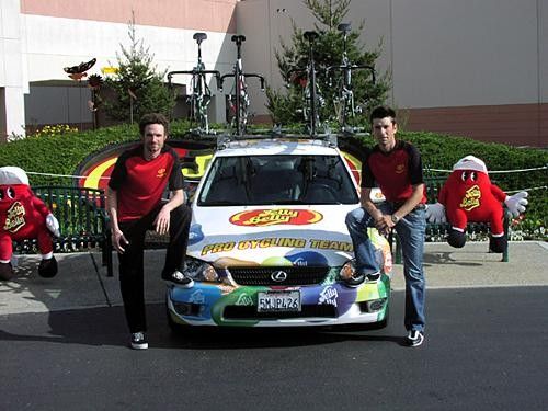 Lexus is the car of choice for the Jelly Belly crew - nice