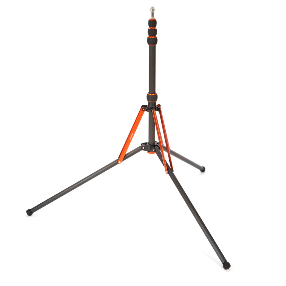 3 Legged Thing Luna light stand in orange on a plain white background