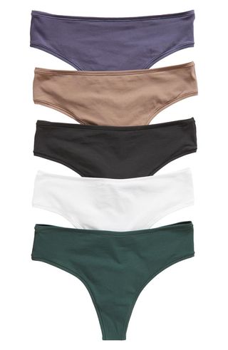 Fits Everybody 5-Pack Thongs