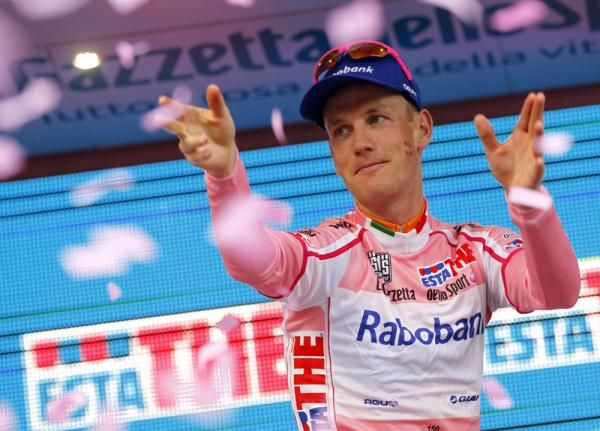 Pieter Weening (Rabobank) on the podium