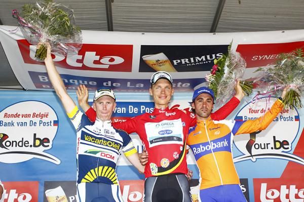 Podium: Lieuwe Westra (Vacansoleil), Tony Martin (Omega Pharma Quick Step), Carlos Barredo (Rabobank)