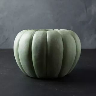 Blue Ceramic Pumpkin Planter