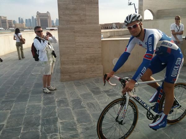 Tom Boonen (Quick Step) showed good form in the prologue