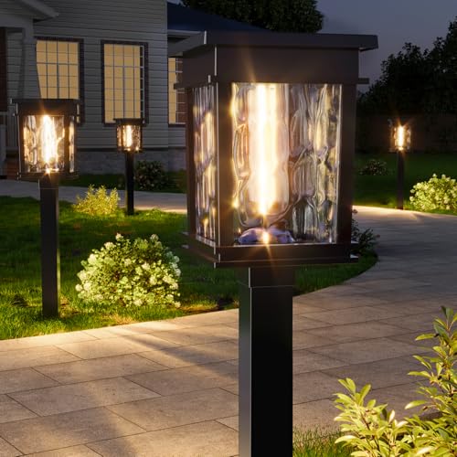 Xmcosy+ Solar Pathway Lights Outdoor, Adjustable Warm &amp;amp; Cool White, 50 Lumens Bright Garden Lights, 6 Pack Ip65 Waterproof Landscape Lighting, Outside Lights for Front Yard Lawn Walkway Driveway Patio