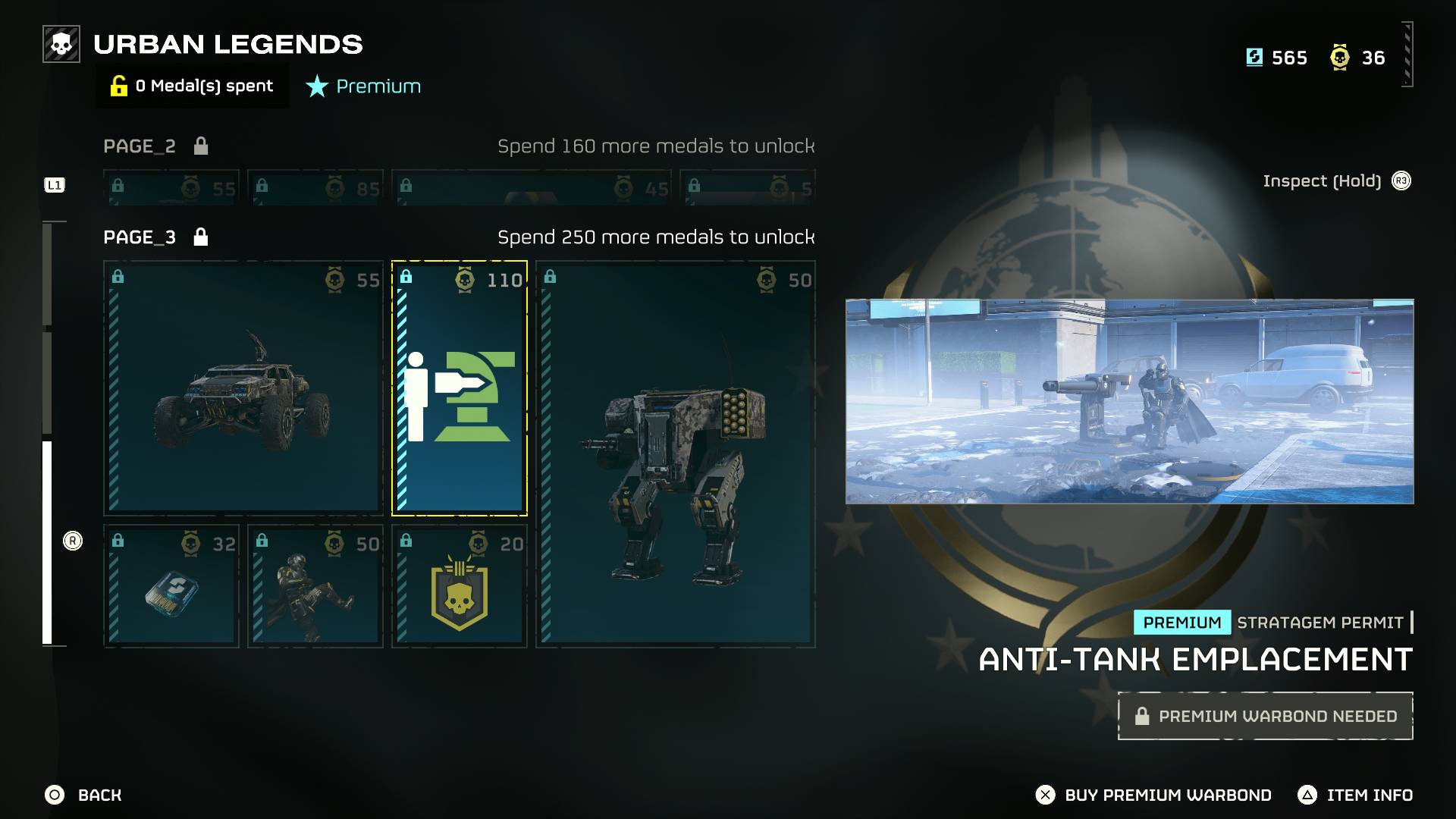 Helldivers 2 Urban Legends warbond anti-tank emplacement stratagem