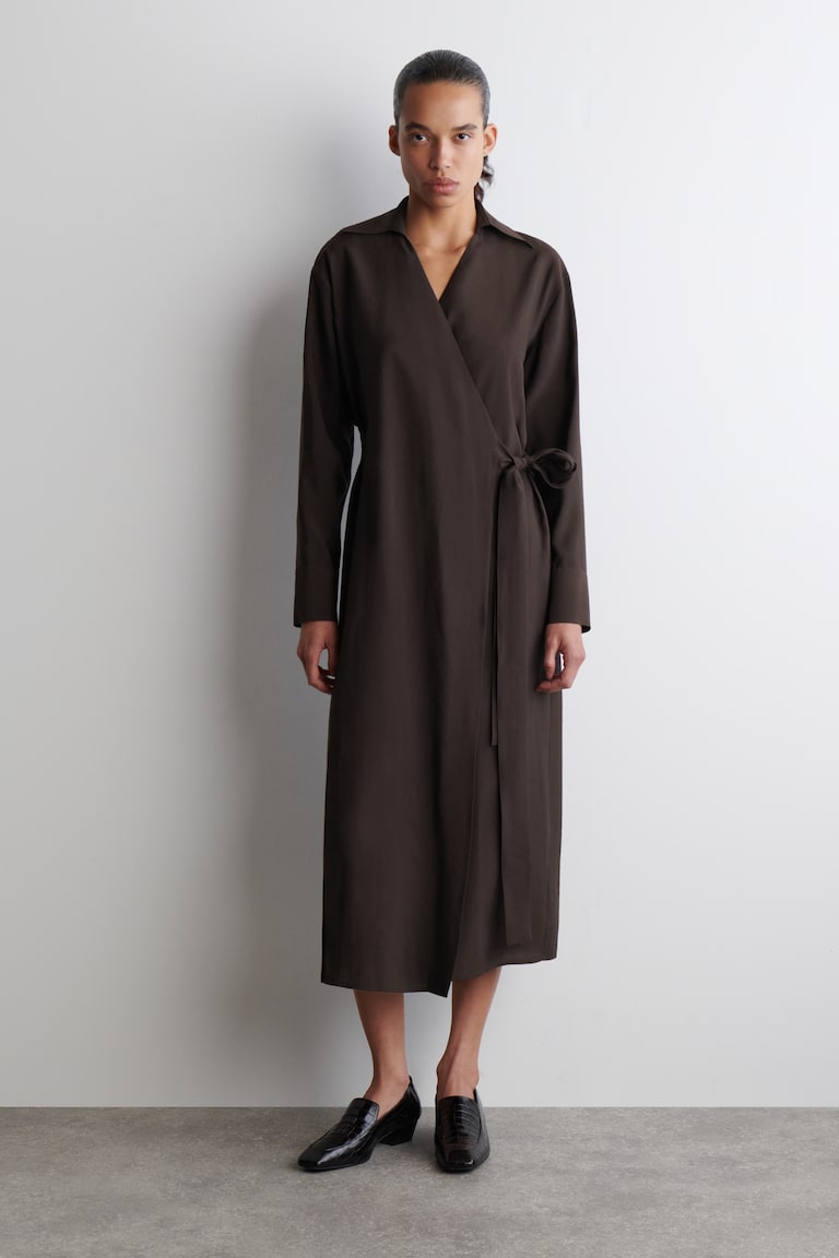 Modal Midi Wrap Dress