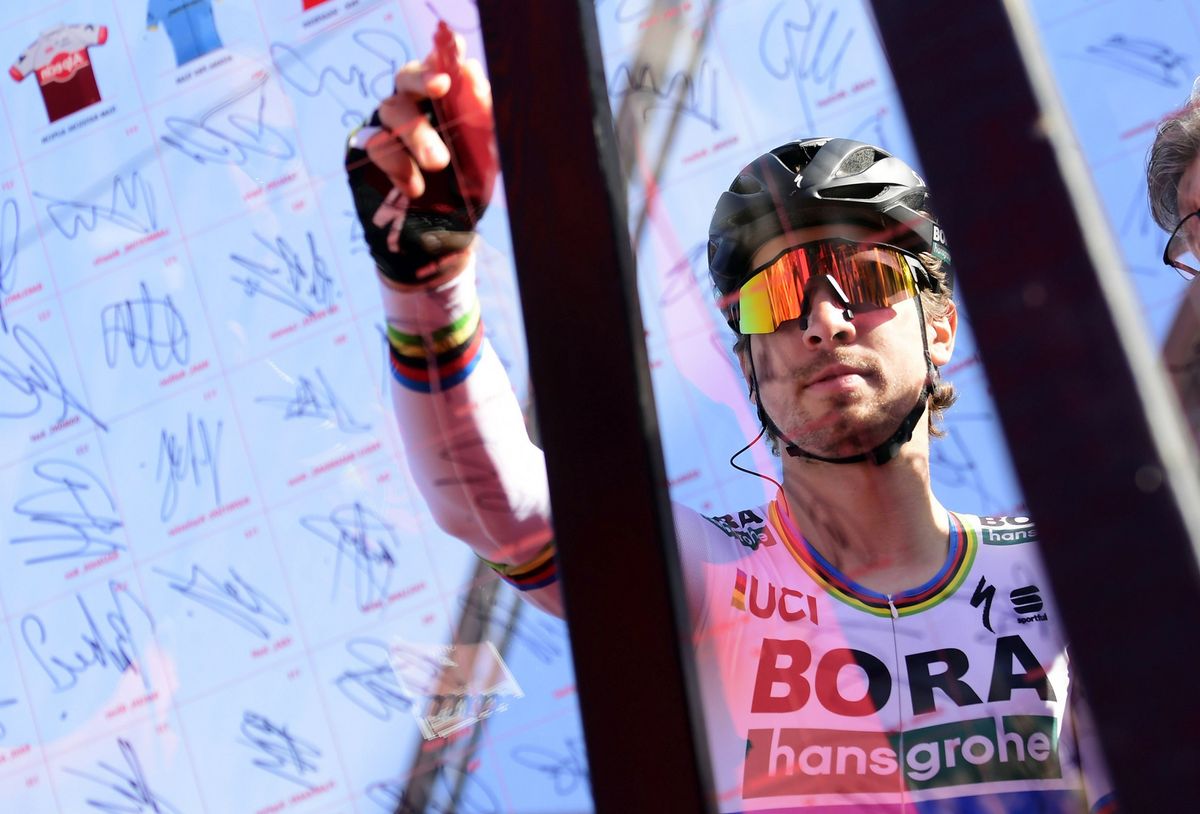 Peter Sagan signs in for the Amstel Gold Race