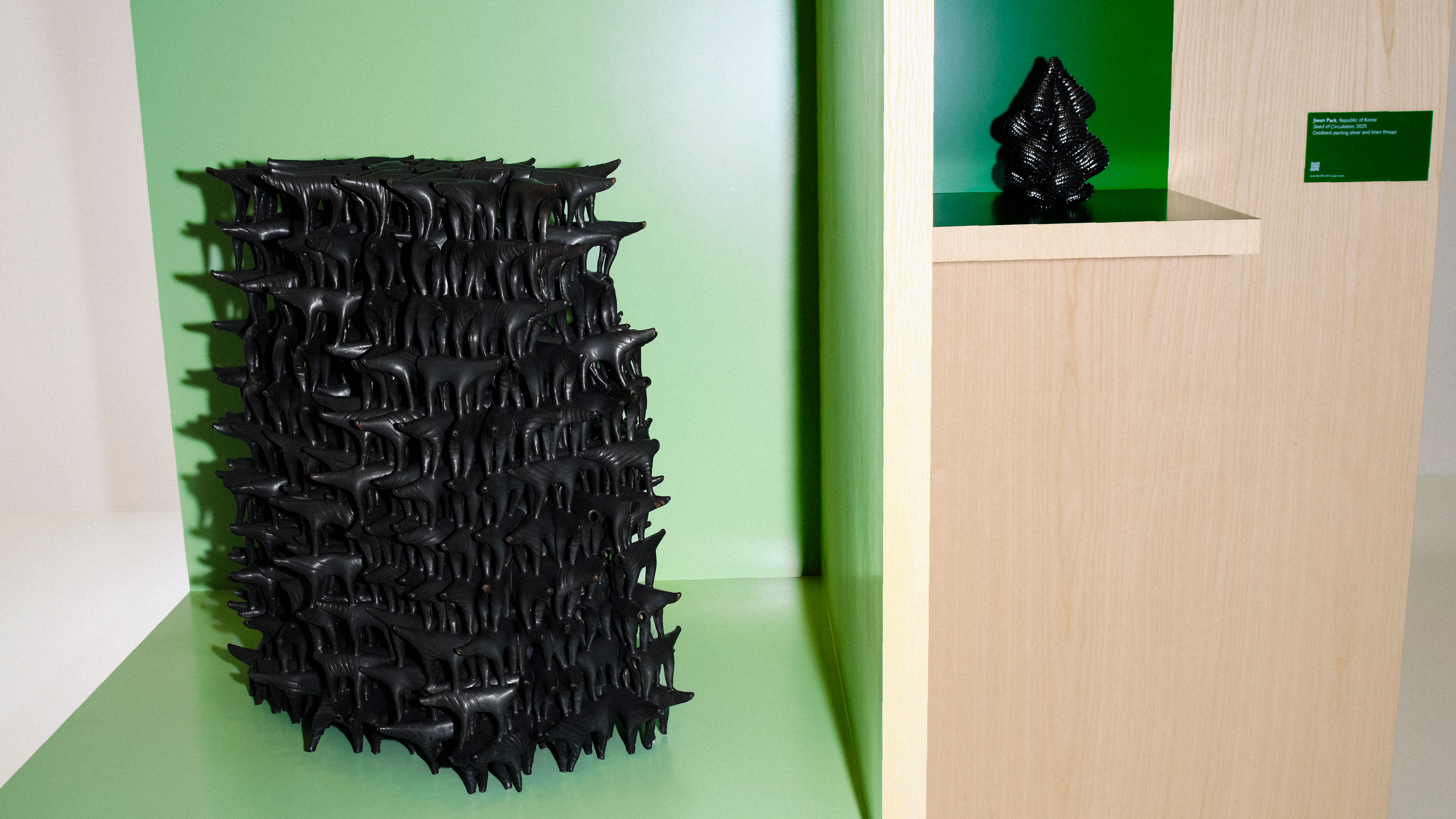 Craft object displayed in gallery space