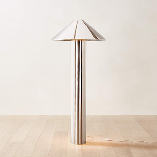 silver chrome floor lamp