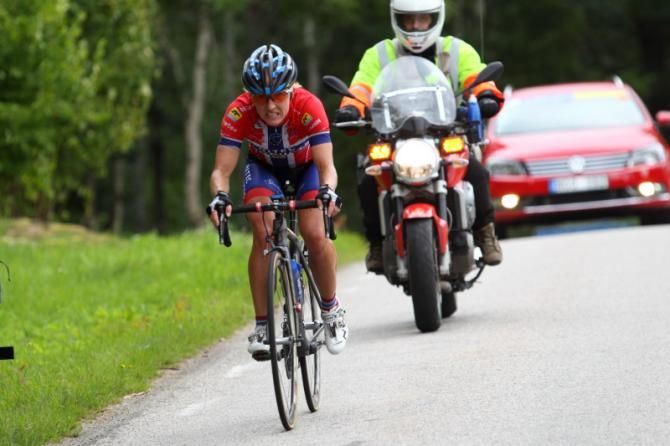 Cecile Johnsen (Hitec Products) chased hard for almost a lap