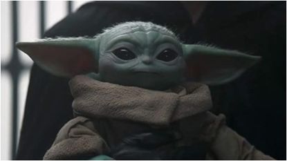 Grogu and Luke Skywalker in The Mandalorian 