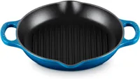 Le Creuset Enameled Cast Iron Signature Deep Round Grill, 9.75"