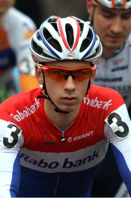 Lars van der Haar gets ready for the start