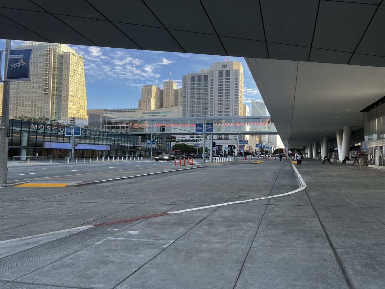Moscone Center South pictured ahead of the AMD Advancing AI conference in San Francisco.