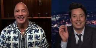 The Rock and Jimmy Fallon side-by-side The Tonight Show 2021