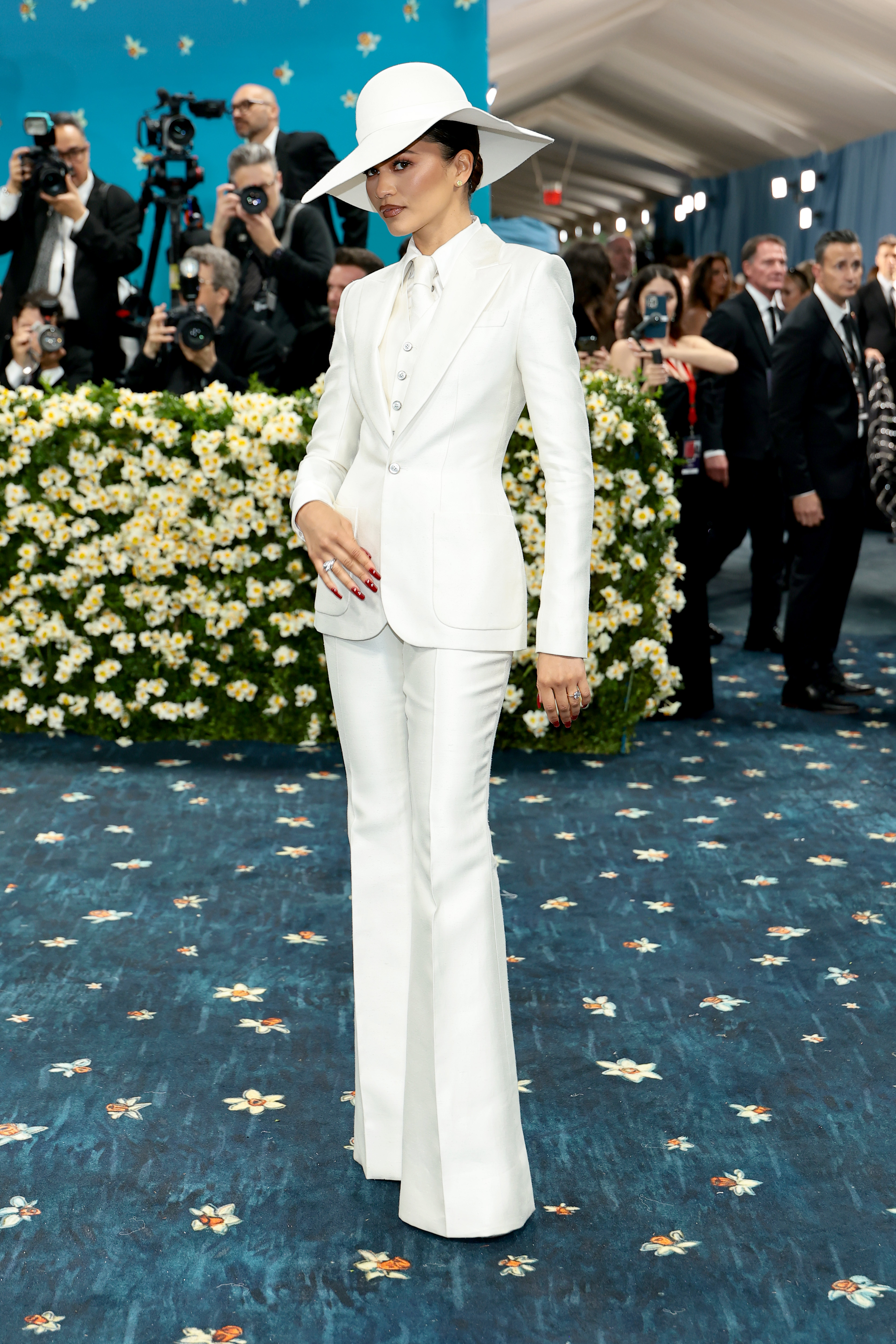 Zendaya attends the 2025 Met Gala Celebrating "Superfine: Tailoring Black Style" at Metropolitan Museum of Art on May 05, 2025 in New York City.
