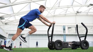Jordan Henderson of England trains during a session at St George's Park on September 05, 2023 in Burton upon Trent, England.