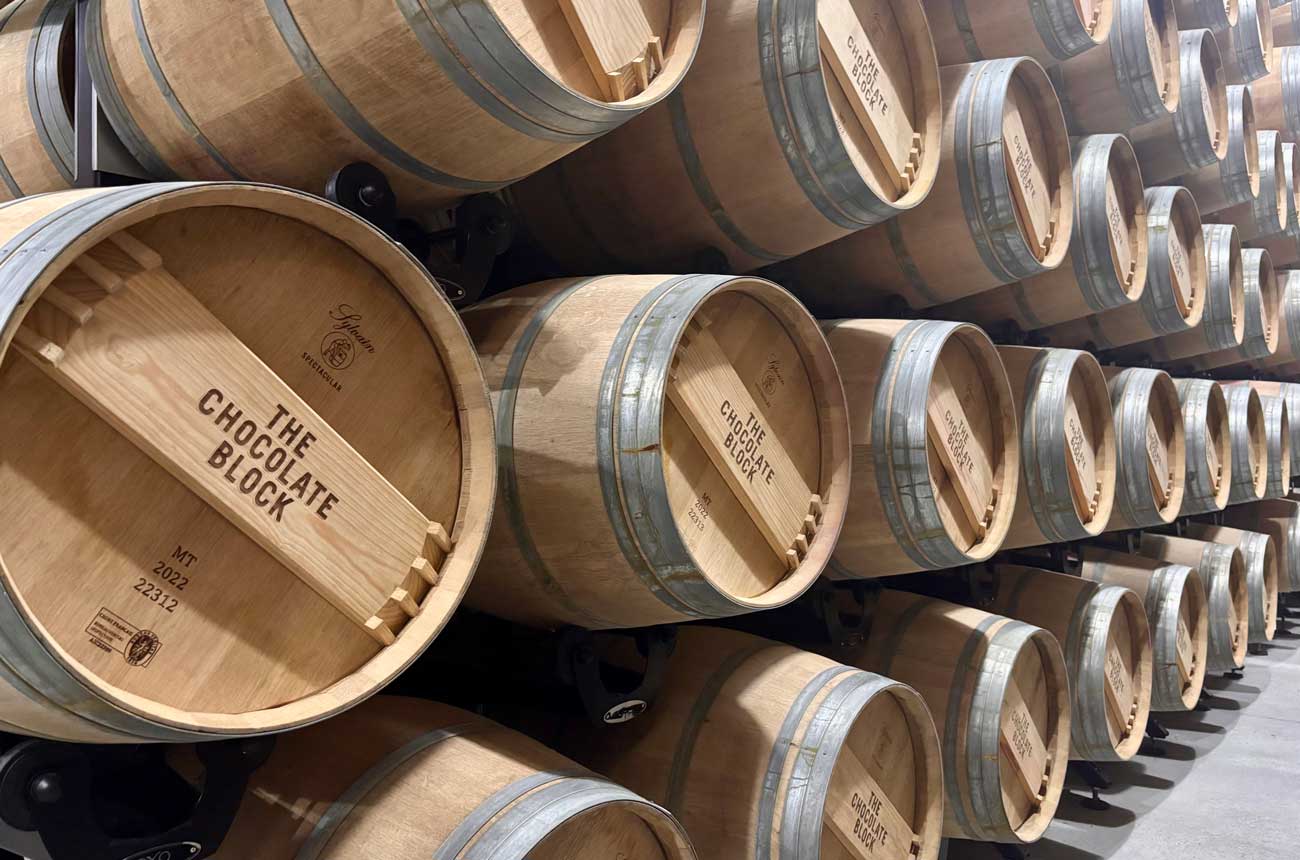 The Chocolate Block barrels
