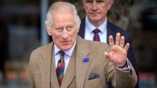King Charles III during a visit to the Discovery Centre and Auld School Close in 2023, used to illustrate a piece on 'interesting facts about King Charles' 