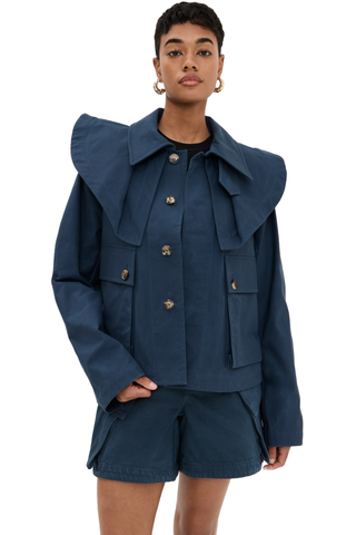 JW Anderson Oversized Collar Cropped Trench Jacket