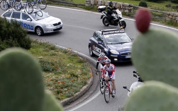 Arkimedes Arguelyes (Katusha) and Will Routley (Team Spidertech p/b c10) worked well together.