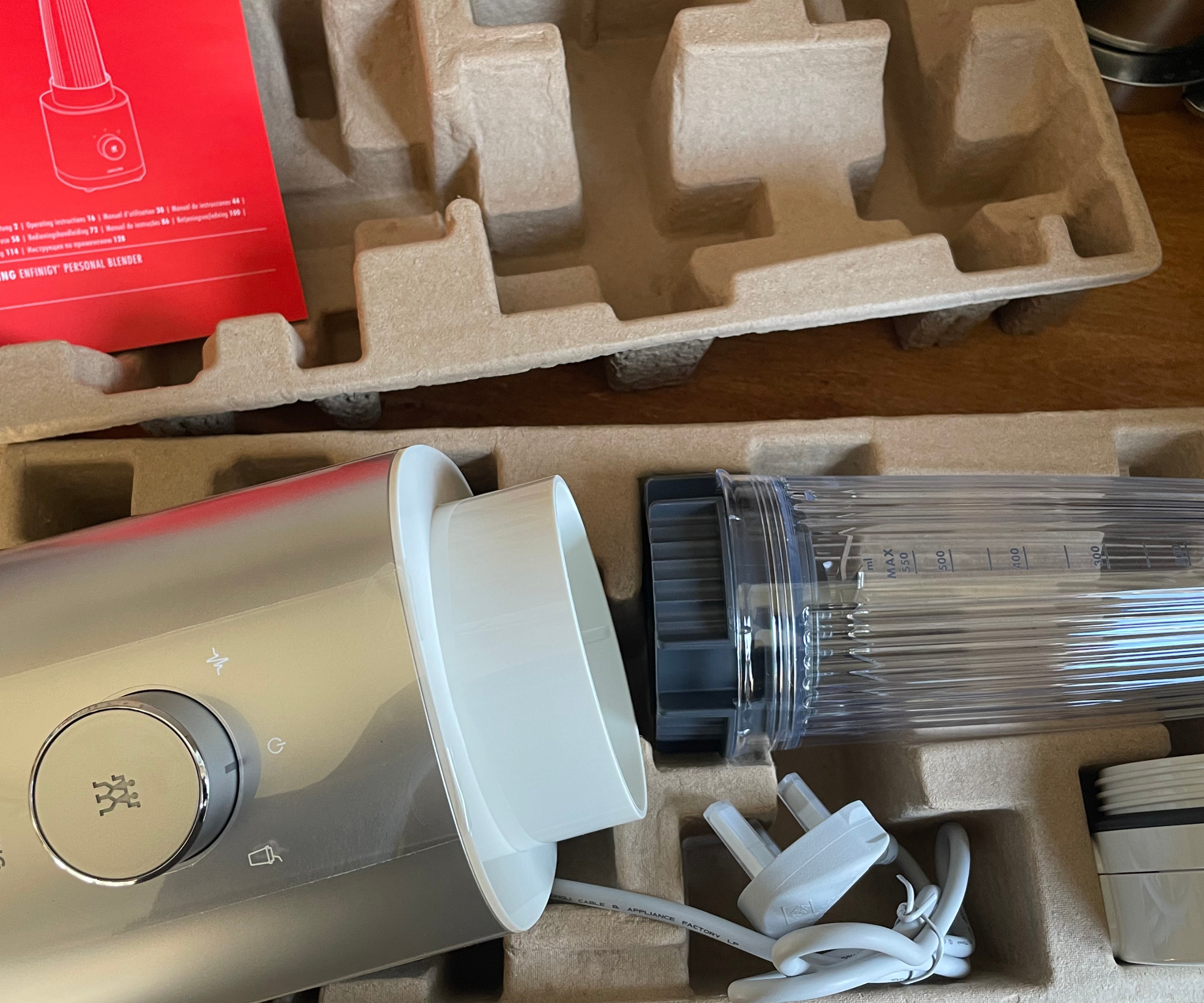 Zwilling Enfinigy Personal Blender in my kitchen