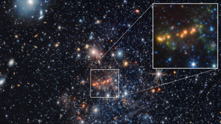 The dwarf galaxy Sextans A observed by the James Webb Space Telescope.