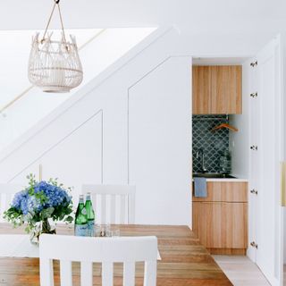 utility space under the stairs