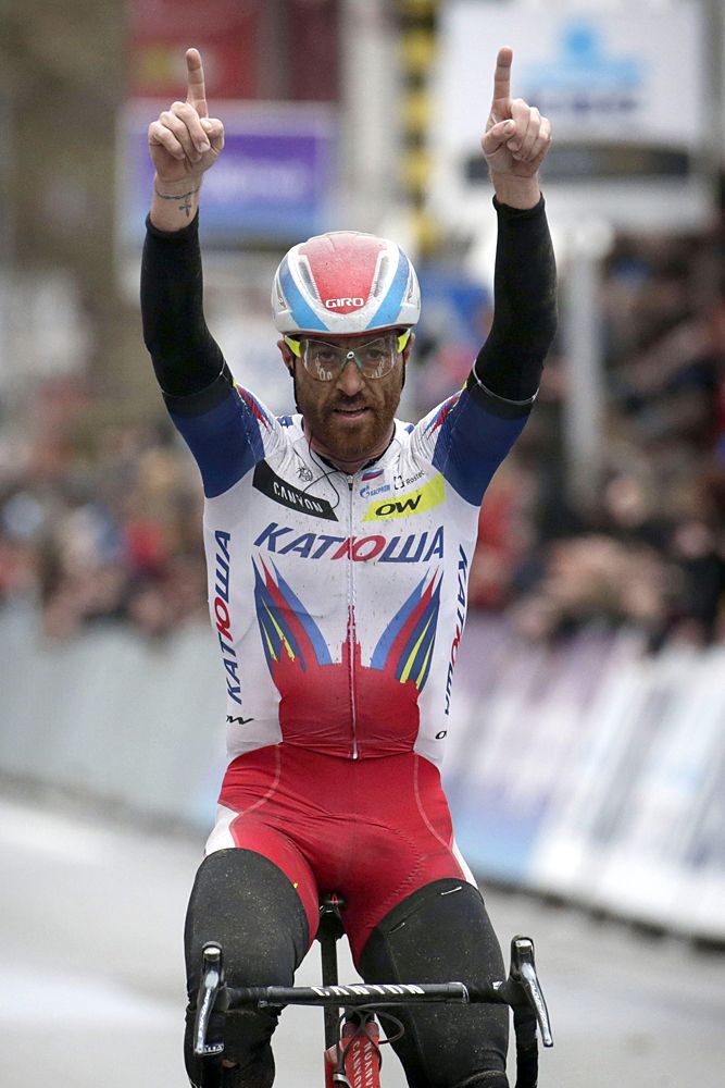 Luca Paolini (Katusha) wins Gent-Wevelgem