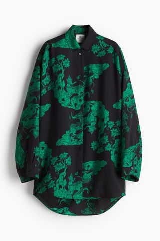 H&M x The White Lotus, Oversized Patterned Shirt